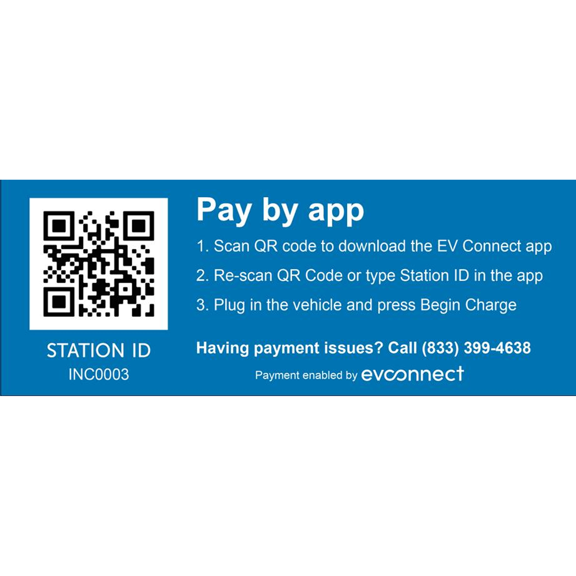 EVC Roaming Mobile App QR Sticker