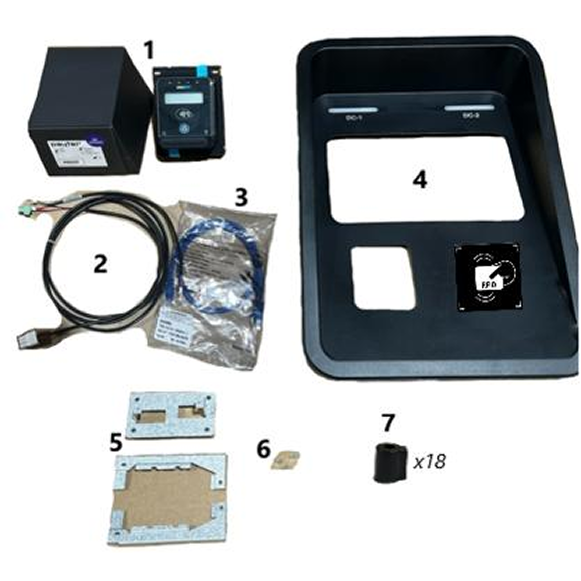 Payter P68 Credit Card Reader Kit for ICE-60, ICE-120, ICE-180 (ADA), With Screen